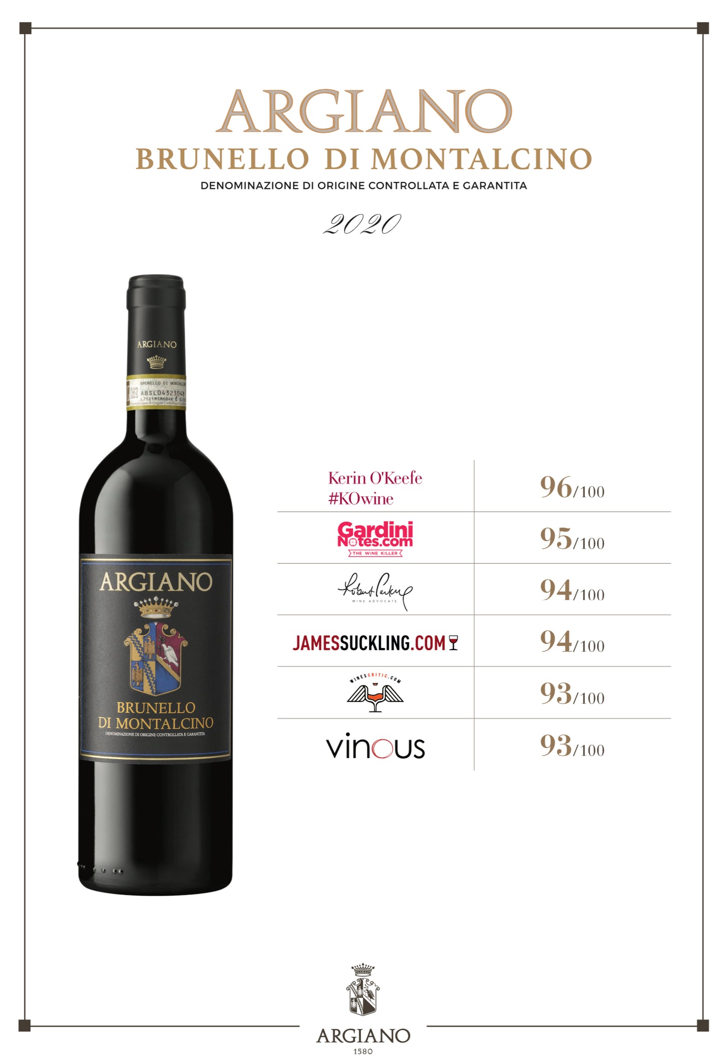 Argiano: Brunello di Montalcino 2020